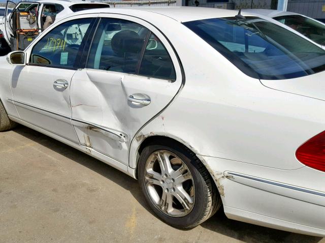 WDBUF56JX6A864939 - 2006 MERCEDES-BENZ E 350 WHITE photo 9