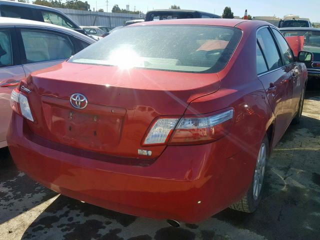 4T1BB46KX9U071551 - 2009 TOYOTA CAMRY HYBR RED photo 4