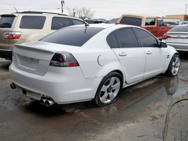 6G2EC57Y89L226344 - 2009 PONTIAC G8 GT WHITE photo 4