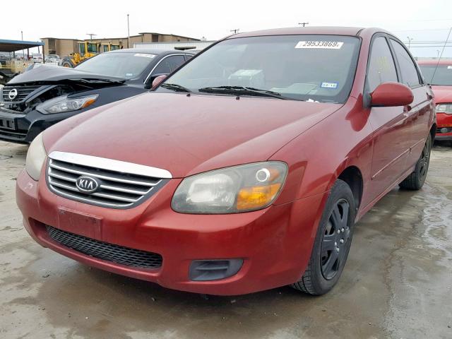 KNAFE221595645964 - 2009 KIA SPECTRA EX BURGUNDY photo 2