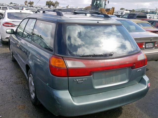 4S3BH635327303229 - 2002 SUBARU LEGACY L GREEN photo 3