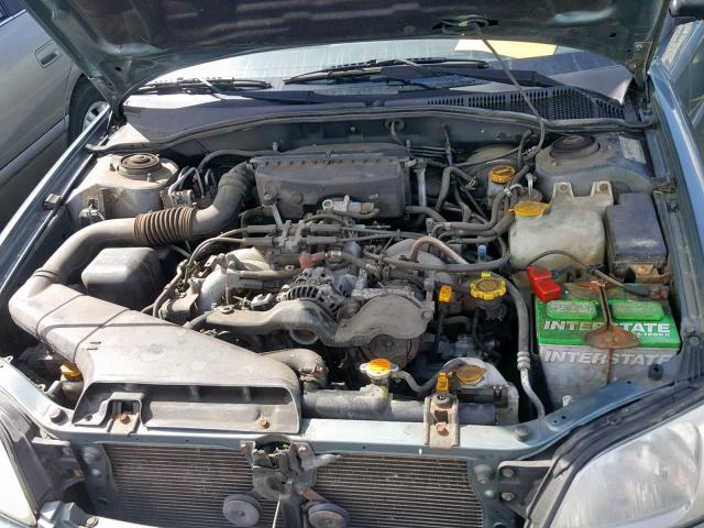 4S3BH635327303229 - 2002 SUBARU LEGACY L GREEN photo 7