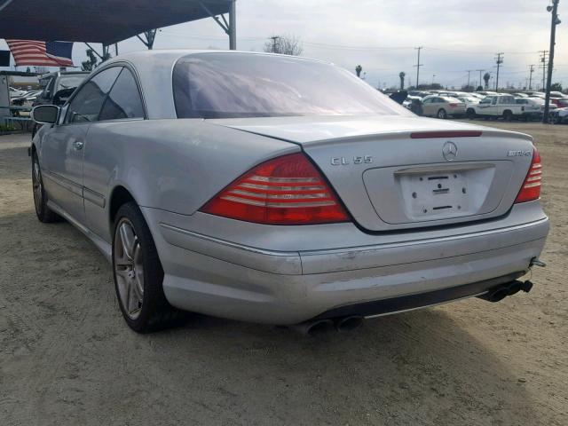 WDBPJ74J33A036768 - 2003 MERCEDES-BENZ CL 55 AMG SILVER photo 3