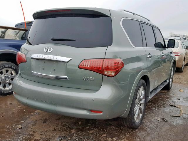 JN8AZ2NE6B9000176 - 2011 INFINITI QX56 GREEN photo 4