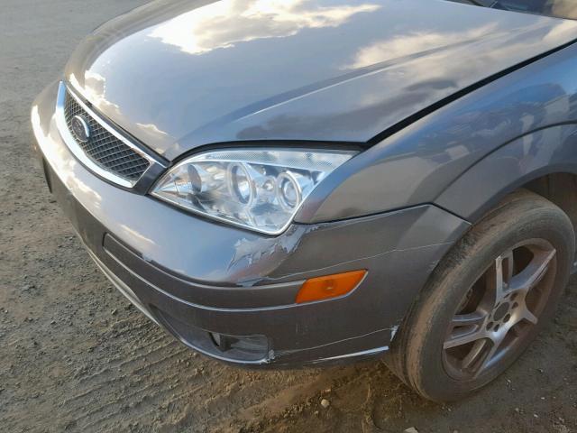 1FAHP34N67W353555 - 2007 FORD FOCUS ZX4 GRAY photo 9