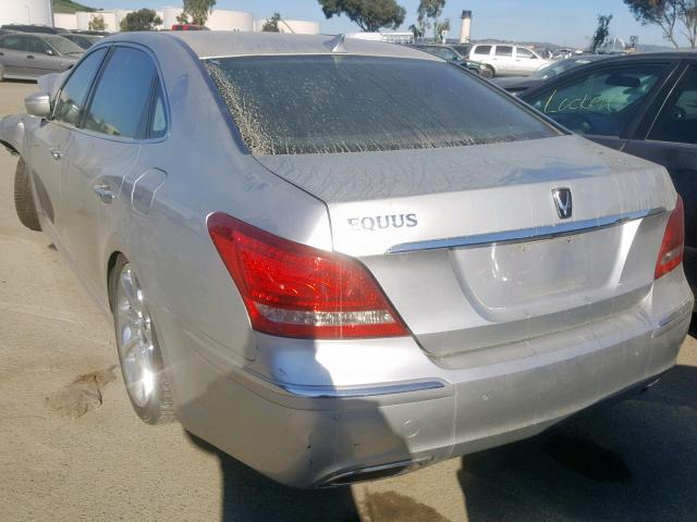 KMHGH4JF1BU036403 - 2011 HYUNDAI EQUUS SIGN SILVER photo 3