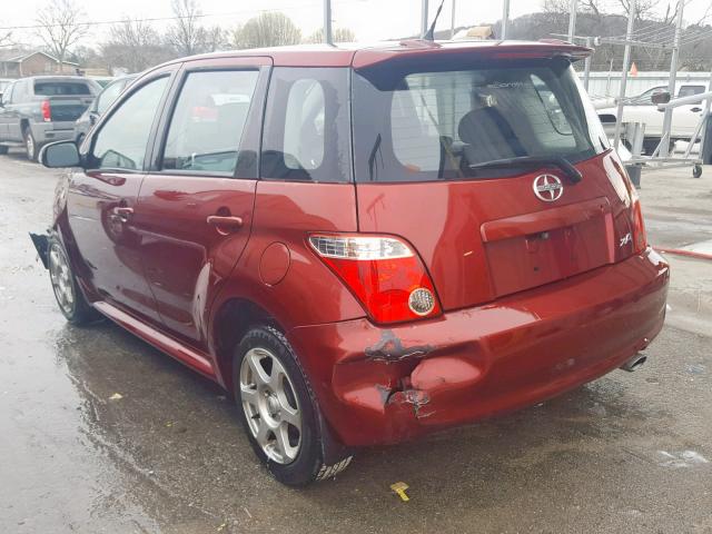 JTKKT624360142203 - 2006 TOYOTA SCION XA MAROON photo 3