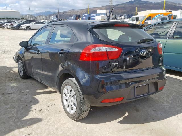 KNADM5A38D6301627 - 2013 KIA RIO LX BLACK photo 3