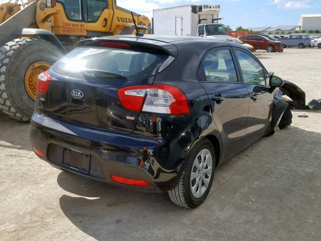 KNADM5A38D6301627 - 2013 KIA RIO LX BLACK photo 4