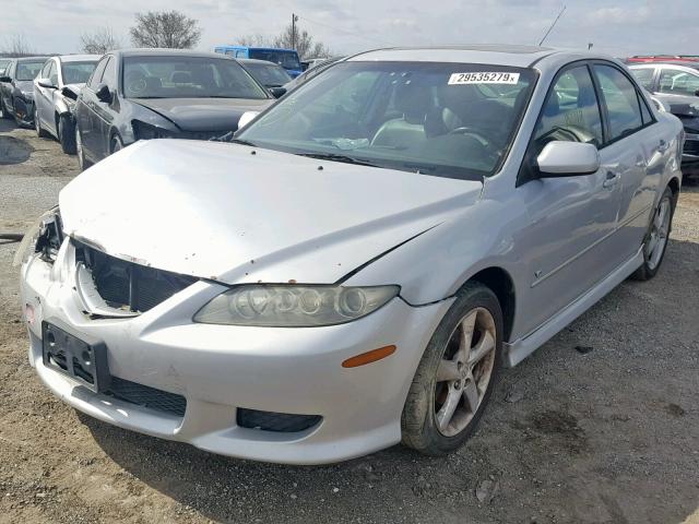 1YVHP80D755M11982 - 2005 MAZDA 6 S SILVER photo 2