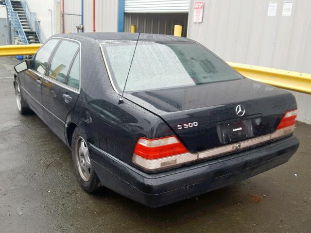 WDBGA51G1VA363377 - 1997 MERCEDES-BENZ S 500 BLACK photo 3