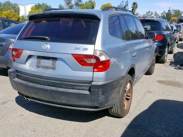 WBXPA934X5WD22721 - 2005 BMW X3 3.0I BLUE photo 4