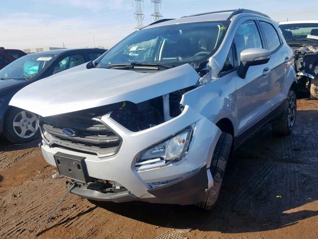 MAJ6P1CL2JC190312 - 2018 FORD ECOSPORT S SILVER photo 2