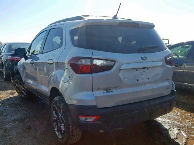 MAJ6P1CL2JC190312 - 2018 FORD ECOSPORT S SILVER photo 3