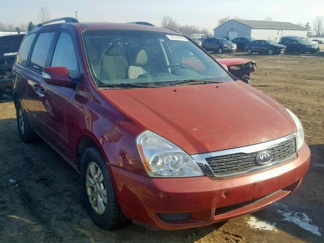 KNDMG4C73B6380433 - 2011 KIA SEDONA LX RED photo 1