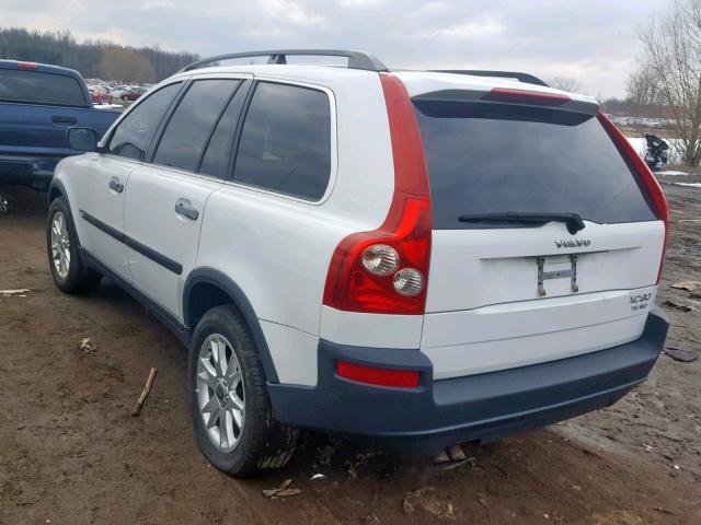 YV1CZ91HX41050331 - 2004 VOLVO XC90 T6 WHITE photo 3