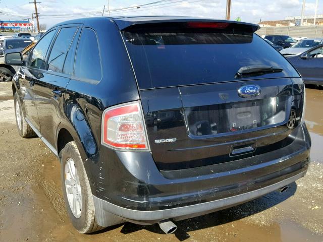 2FMDK38C88BA54972 - 2008 FORD EDGE SEL BLACK photo 3