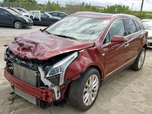 1GYKNFRS5HZ188811 - 2017 CADILLAC XT5 PLATIN RED photo 2