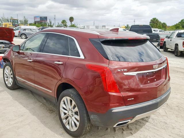 1GYKNFRS5HZ188811 - 2017 CADILLAC XT5 PLATIN RED photo 3