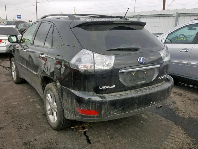 JTJHW31U282070388 - 2008 LEXUS RX 400H BLACK photo 3