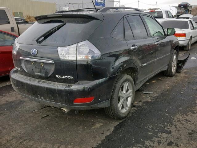 JTJHW31U282070388 - 2008 LEXUS RX 400H BLACK photo 4