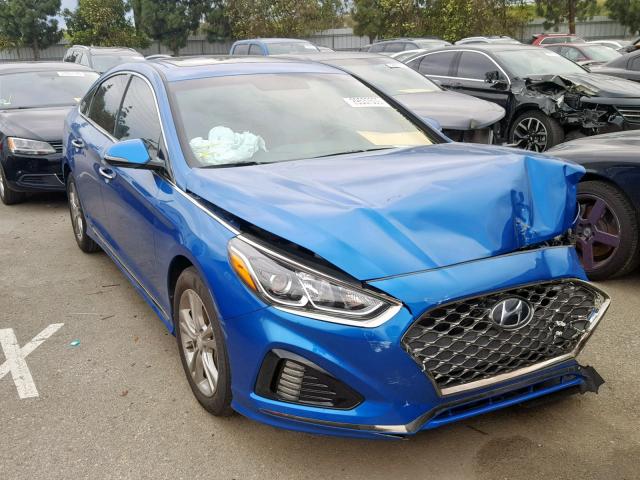 5NPE34AF0JH684222 - 2018 HYUNDAI SONATA SPO BLUE photo 1