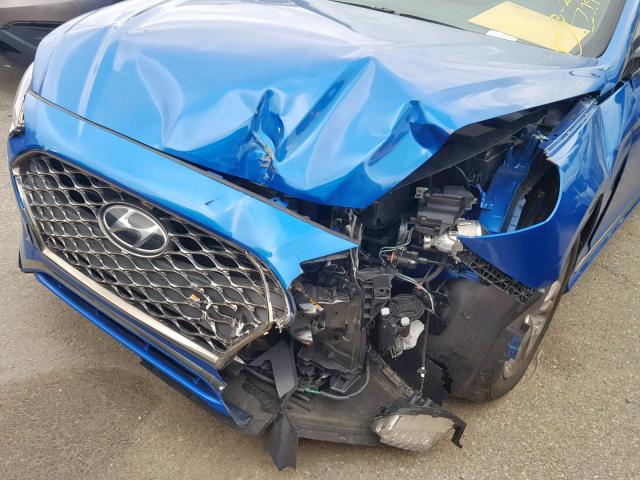 5NPE34AF0JH684222 - 2018 HYUNDAI SONATA SPO BLUE photo 9