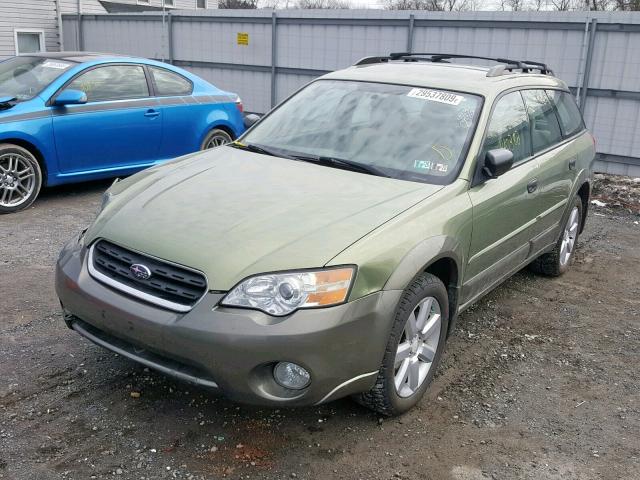 4S4BP61C067349672 - 2006 SUBARU LEGACY OUT GREEN photo 2