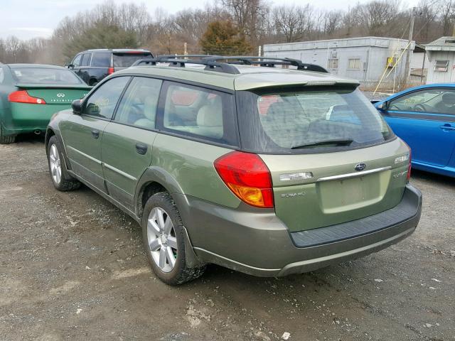 4S4BP61C067349672 - 2006 SUBARU LEGACY OUT GREEN photo 3