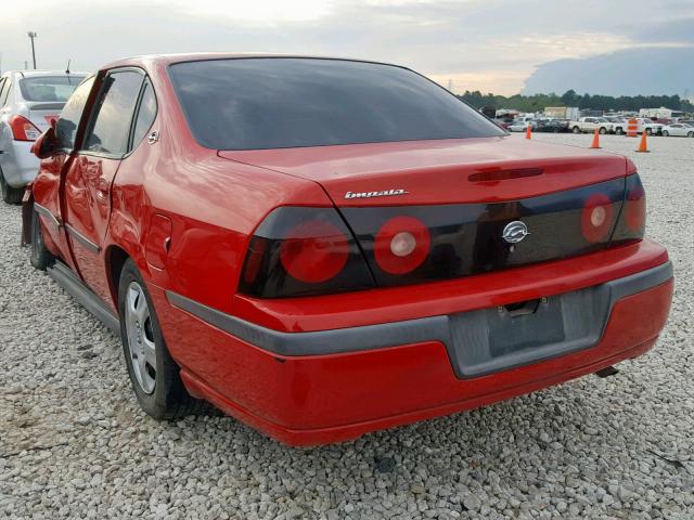 2G1WF52E949226332 - 2004 CHEVROLET IMPALA RED photo 3