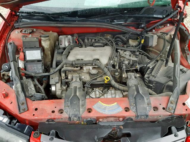 2G1WF52E949226332 - 2004 CHEVROLET IMPALA RED photo 7