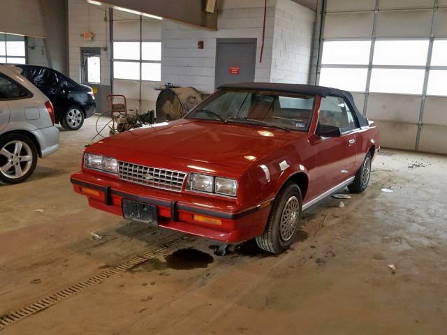 1G1JE67P4F219600 - 1985 CHEVROLET CAVALIER T RED photo 2