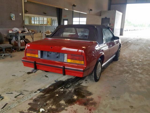 1G1JE67P4F219600 - 1985 CHEVROLET CAVALIER T RED photo 4