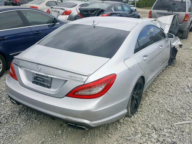 WDDLJ7EB0CA032190 - 2012 MERCEDES-BENZ CLS 63 AMG SILVER photo 4