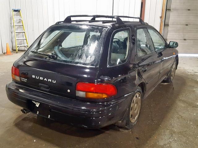 JF1GF4356WH810129 - 1998 SUBARU IMPREZA L BLACK photo 4