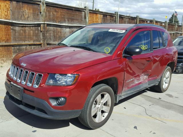 1C4NJDBB6ED567774 - 2014 JEEP COMPASS SP Qırmızı foto 2