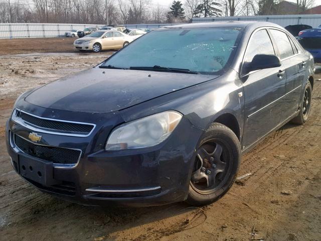 1G1ZG57B48F180902 - 2008 CHEVROLET MALIBU LS BLACK photo 2