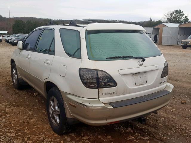 JT6HF10U8X0088727 - 1999 LEXUS RX 300 WHITE photo 3