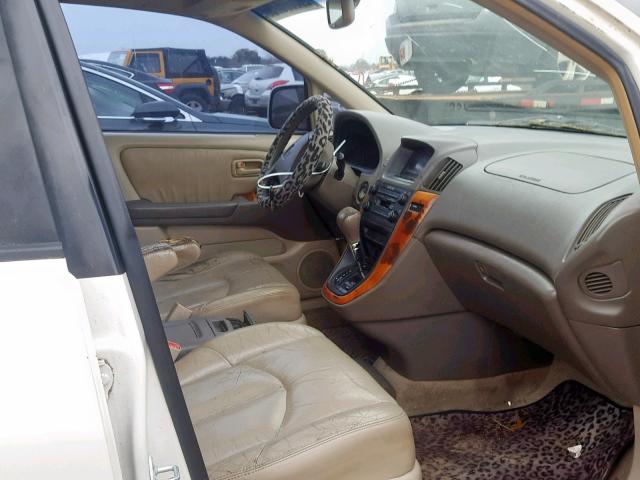 JT6HF10U8X0088727 - 1999 LEXUS RX 300 WHITE photo 5