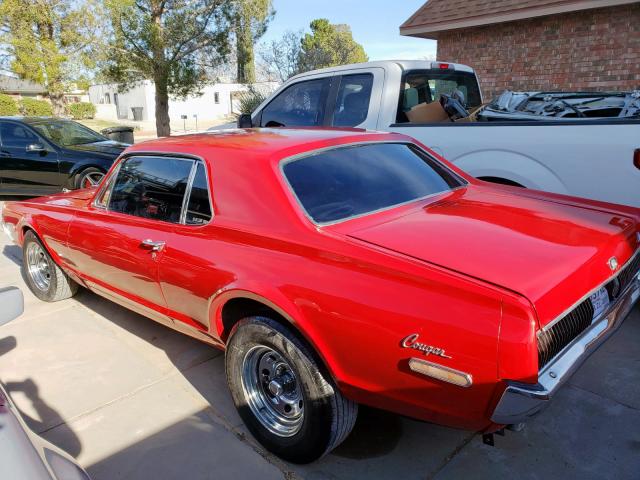 8R91F504075 - 1968 MERCURY COUGAR RED photo 3