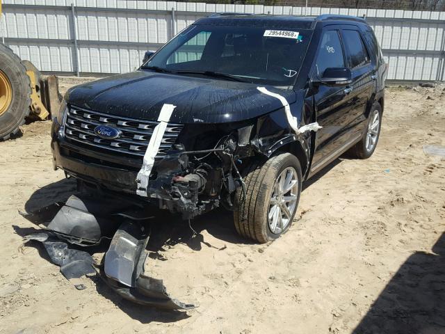 1FM5K8F84GGA71680 - 2016 FORD EXPLORER L BLACK photo 2