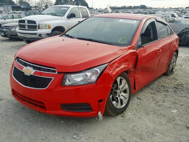 1G1PA5SHXE7297152 - 2014 CHEVROLET CRUZE LS RED photo 2