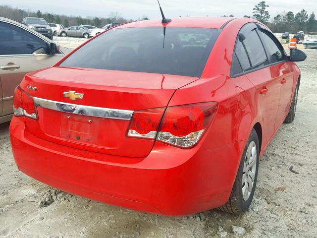 1G1PA5SHXE7297152 - 2014 CHEVROLET CRUZE LS RED photo 4