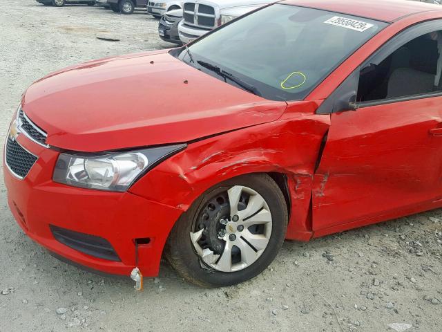 1G1PA5SHXE7297152 - 2014 CHEVROLET CRUZE LS RED photo 9