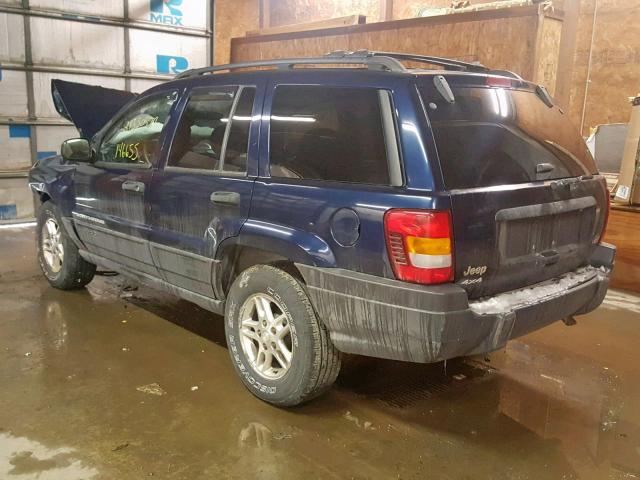 1J4GW48N34C392314 - 2004 JEEP GRAND CHER BLUE photo 3