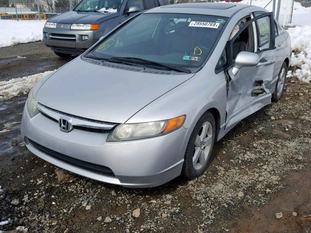 2HGFA16908H340857 - 2008 HONDA CIVIC EXL SILVER photo 2