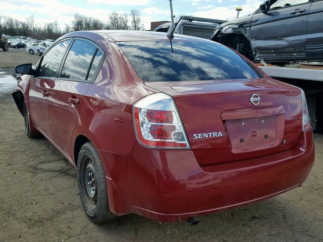 3N1AB61E98L709524 - 2008 NISSAN SENTRA 2.0 BURGUNDY photo 3