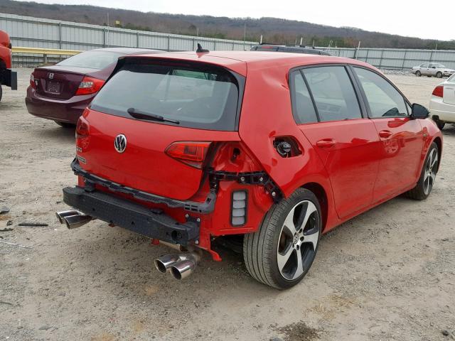 3VW4T7AUXHM064443 - 2017 VOLKSWAGEN GTI S RED photo 4
