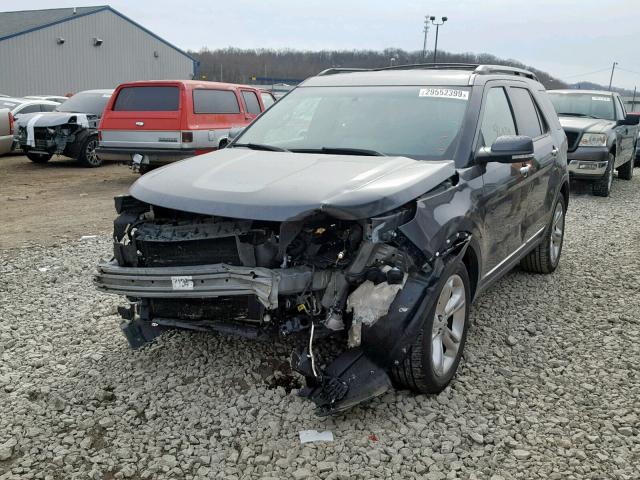 1FM5K7F86FGB98021 - 2015 FORD EXPLORER L GRAY photo 2