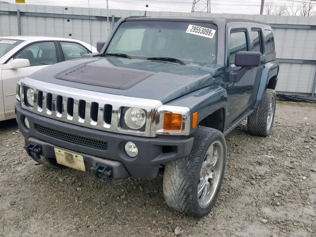 5GTDN136568295124 - 2006 HUMMER H3 BLUE photo 2